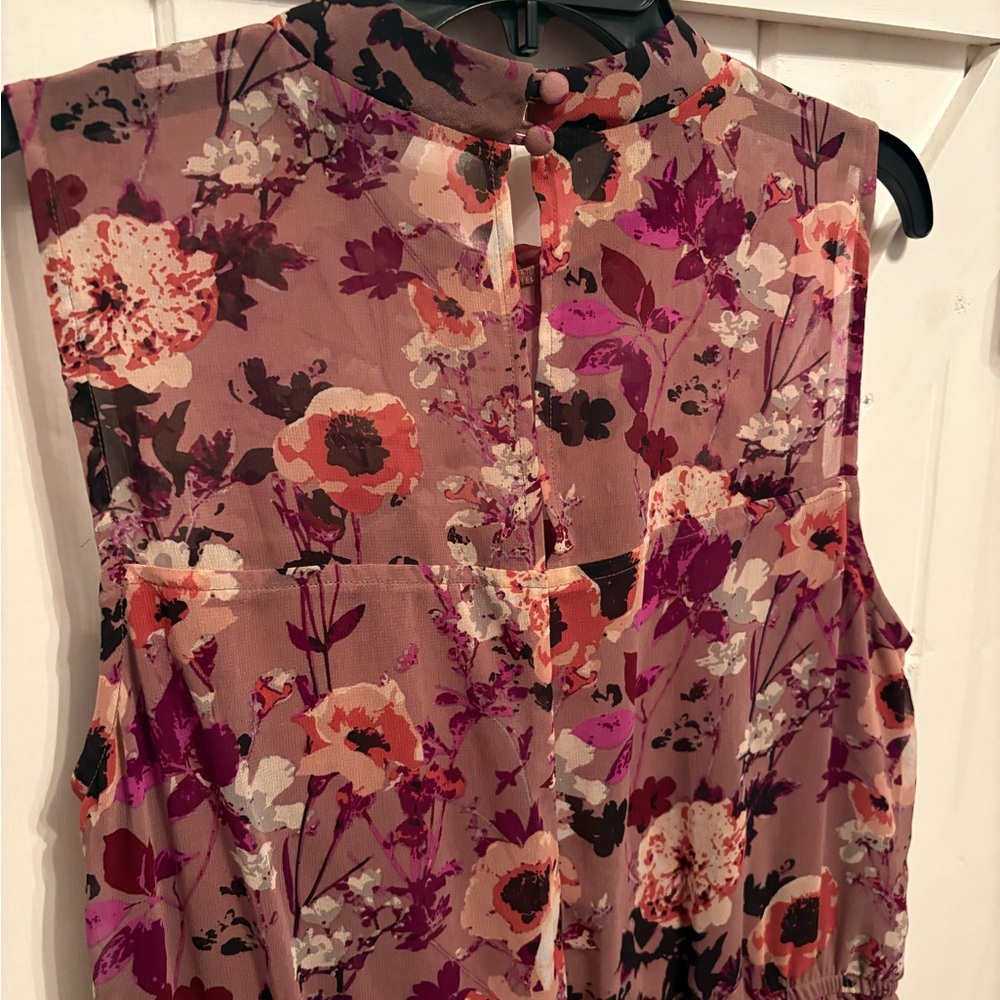 Lulu's Floral Midi Dress - Pink and Purple - Picture 4 of 9